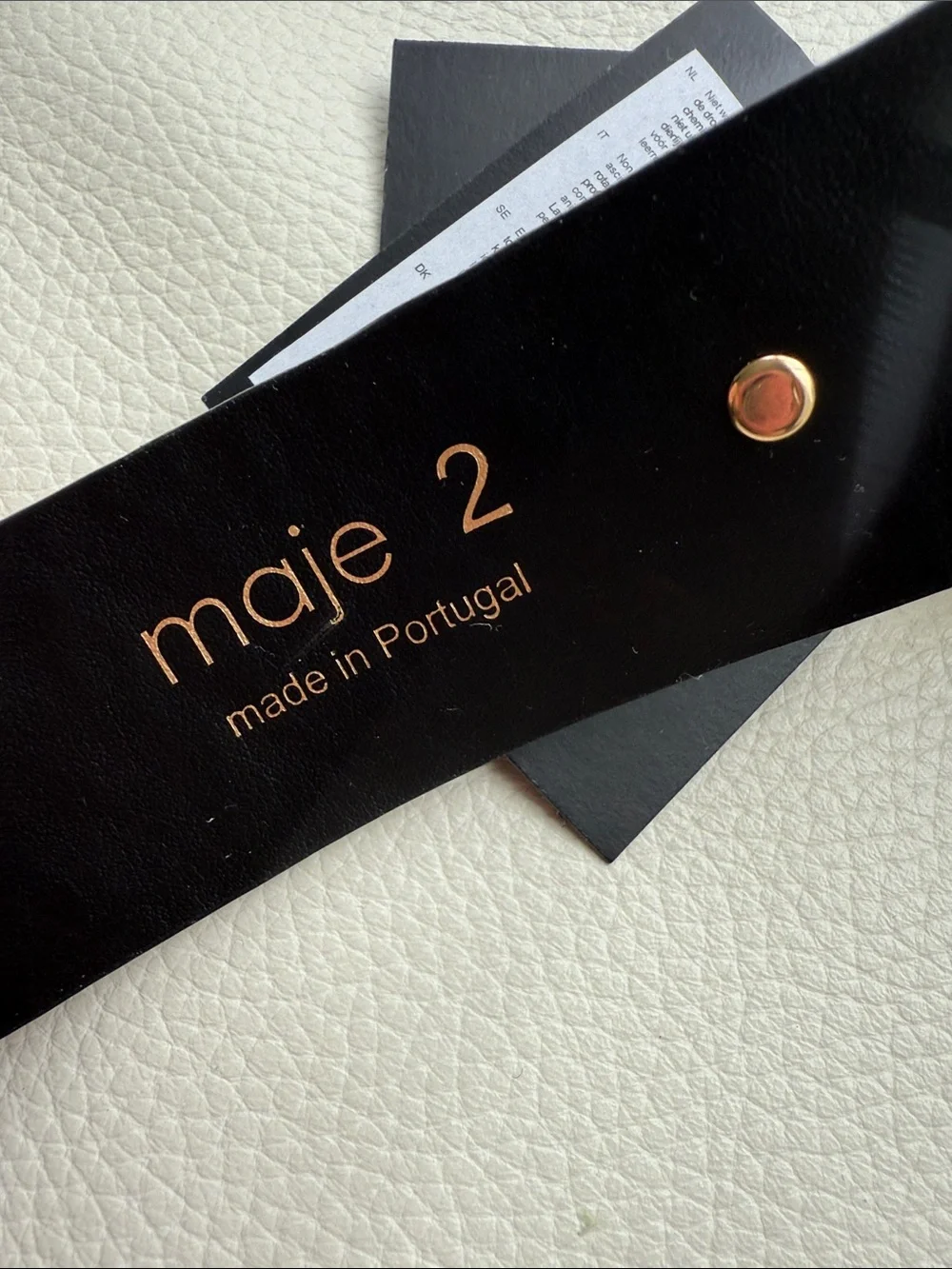 Maje Double M Leather Belt